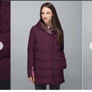 LULULEMON Puffy Blanket Jacket Purple Bordeaux Drama warm down fill winter coat